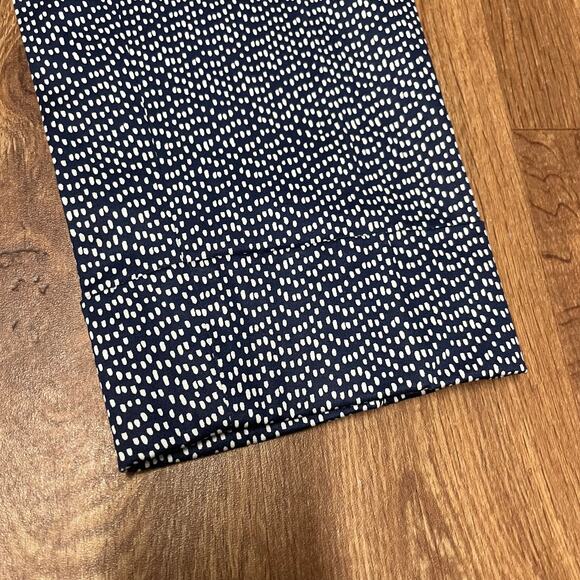 Chicos Womens Navy Blue White Polka Dot High Waist Capri Ankle Pants 6 Small - Picture 9 of 9